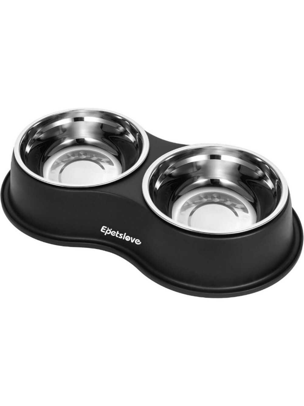 Double Dog Bowls Set - Stainless Steel Non-Slip Pet Feeder for Dogs & Cats